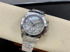 Clean Factory Men's Watch Mosan Diamond mica dial 4130 movement sapphire crystal glass mirror 904L steel case with deep waterproof strap