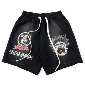 Мужские шорты Дизайнерские короткие брюки-карго Летний бег Спорт Hellstar Высокое качество Мужчины Женщины Свободный размер M-xxl Тепло Hell Star