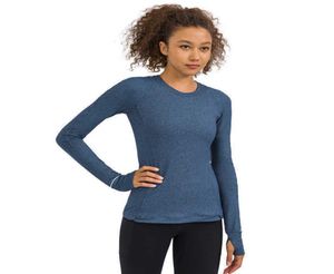 Donna039s Yoga Top Slim Fit Manica lunga Fitness Abbigliamento da palestra Tasca con cerniera Tasca per pollice Foro per il pollice Corsa Allenamento Camicia atletica3354922