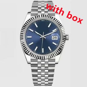 Luksusowe zegarki Wysokiej jakości projektant Datejust Watch Pełny stal nierdzewna 2813 Ruch Vintage Orologio. 41 mm 36 mm mężczyzn złote zegarki różowe niebieskie sb015 B4