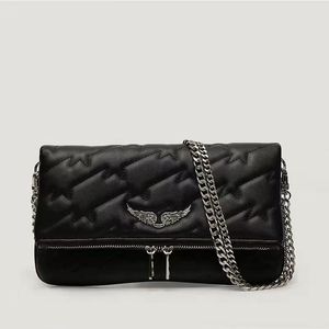 Projektanci torby Pochette Rock Swing Your Wings Bag work torebka torebka ramię Man oryginalna skórzana zadig wooltaire torba skrzydła luksusowa moda Clutc 567