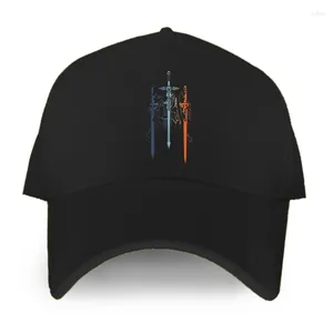 Boll Caps Men's Baseball Cap Sword Art Duo Black Funny Trucker Classic Vintage Hat For Men Dad