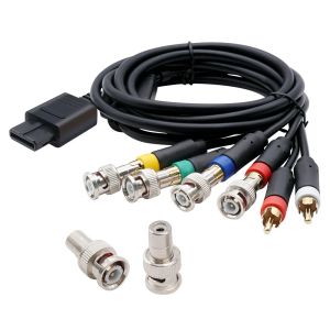 Cabos AV Composite Retro RCA TV Audio Video Standard Cords Connector para NGC/N64/SFC/SNES Fornintendo 64 SFC com BNC