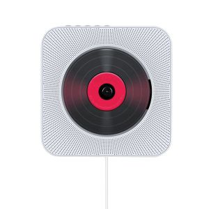 Högtalare väggmonterad CD -spelare Bluetoothcompatible Portable Home Audio Boombox med fjärrkontroll FM Radio Music Player Stereo -högtalare
