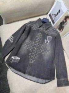 Kadın Ceketler Tasarımcı Tasarımcı Kadın Denim Ceket Kadınları Tam Baskı Jacquard Denim Ceket Pint Sonbahar Bahar Kadın Windbreaker Kot Ceket Plus Boyut YDM6