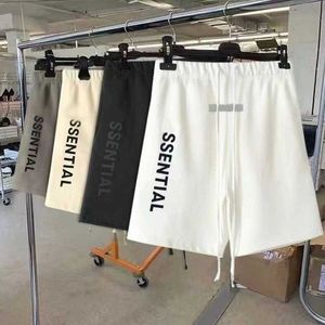 Tasarımcı Gevşek Erkek Kısa Düz Renk Yansıtıcı Mektup Track Pant Pant Pant Pant Pantolon Joggers Pants Yüksek Sokak Şort