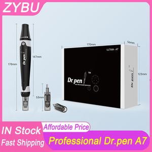 Dr.Pen Ultima A7 Professional Microneedling Pen Wired Derma Pen MTS PMU Skinvård Utrustning Meso Therapy Dermapen med 2 st 12 stiftkassetter