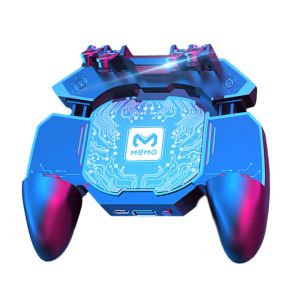 Stands Six Finger PUBG Game Controller Gamepad Trigger Shooting Cooling Fan Gamepad Joystick For IOS Android Mobile Phone