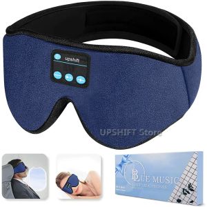 Hörlurar Sovhörlurar Trådlös Bluetooth Musik Eye Mask 3D Light Blocking Earbuds Cover med justerbar rem för sidosoepers presenter