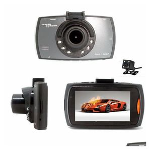 CAR DVR G30-kamera 2.4 FL HD 1080p Video Recorder Dash Cam 120 graders vidvinkelrörelsedetektering Natt Vision G-sensor Dual Lens Wi Dhkmu