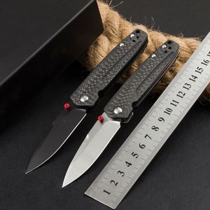 Kolfiberhandtag BM 485 Fold Knife Outdoor Wilderness Survival Safety and Defense Fick Knife Portable EDC Tools