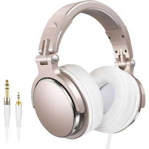 Foldable Wired Headset Lightweight Over Ear Dj Earphones for Electric Drum Piano Guitar AMP with High Defintion Stereo Sound