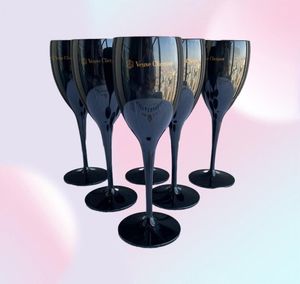 6PCS Orange Wine Party Champagne Coupes Glass VCP Flutes Goblet Champage Ice Imperial Plastic Veuve Cups3682189