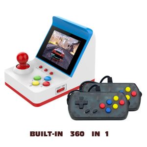 Giocatori Retro Arcade Console di gioco Macchina da gioco portatile Buildin 360 Gioco classico Dual Wired Joystick Supporto AV Out ed Extra