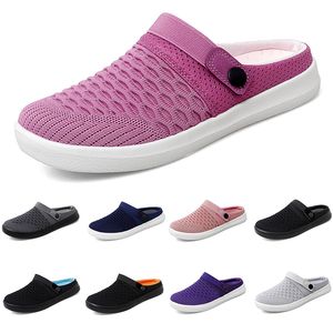 Mesh Cushion Slip-On Summer Women Walking Shoes Black Pink Purple Gai Platform Slippers Wedge Kvinnlig sneaker Storlek 36-45 Sport
