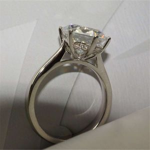 Naszyjnik Moissanite 3 karatowe pierścionki zaręczynowe Moissanite dla kobiet 925 Srebrna sztanżka Diamentowa obrączka