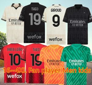 4XL 23/24 IBRAHIMOVIC GIROUD Fußballtrikots AC 2023 Away PULISIC THEO TONALI MILANS 4. Trikot ROMAGNOLI RAFA LEAO S.CASTILLEJO REIJNDERS SAELEMAEKERS R.LEAO Fußball