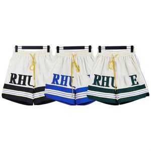 Men's shorts designer summer American fashion brand sports and casual tie up pants with letters embroidered stripes and contrasting colors pure cotton capris