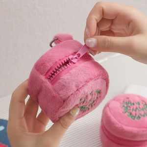 kawaii harries hager women pink plush coin purse potters漫画ペンダント収納バッグミニバッグガール財布財布コインポーチ