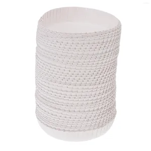 Copos descartáveis canudos 100pcs copo de papel tampas de café para bebidas frias expresso chá branco 7cm