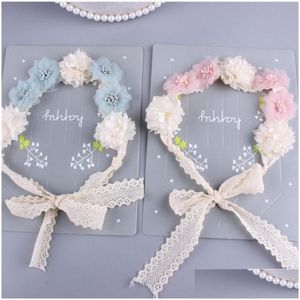 Haarschmuck Süße Prinzessin Mädchen Stirnbänder Blumenkrone Baby Stirnband Kinder Hochzeit Party Kranz Born Pography Accessorieshair D Dhm12