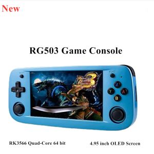 Players ANBERNIC 4.95 inch RG503 Retro Handheld Game Console For PS1 N64 PSP Portable Games Player Wifi TV Out Video Gaming Consoles Box