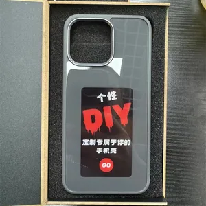 Capa de projetor NFC para iPhone 13 14 15 Pro Max Plus Tela de 3,7 polegadas Capa de projeção DIY com pacote de varejo de papel para presente SEM necessidade de bateria