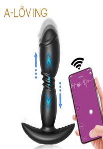 Nxy brinquedo adulto app controle remoto empurrando massageador de próstata vibrador vibrador bluetooth anal vibradores grande butt plug brinquedos sexuais para me3893634