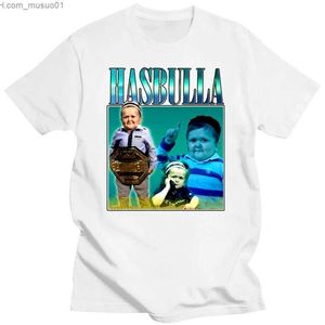 Herr t-shirts hasbulla slåss meme t shirt män kvinnor mini khabib bloggare t-shirt högkvalitativ besättning nacke ren bomull överdimensionerade tees topps manl2402