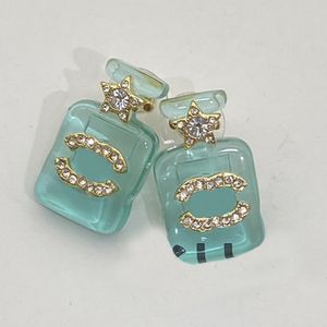 Najlepsze projektantki Kolczyki marka litera stadnina perły diamentowe kolczyki stylowe kobiety biżuteria ślubna miłosne prezenty para 925 srebrne akcesoria mody miedziane