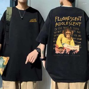 Men's T Shirts Arctic Monkeys Flourescent Adolescent Graphic T-shirt Men Women Casual Oversized Short Sleeve Tshirt Male Black Vintage Shirt 812