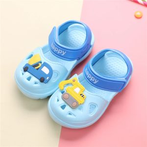 Outdoor Kids Summer Beach Shoes Boys Slippers Sandals Cute Cartoon Car Garden Shoes Children Nonslip Slippers Baby Girls Toddler Shoes