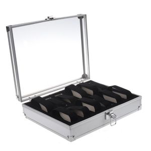 2021 Aluminum 12 Wristwatch Watch cases Showcase Display Storage Case Box2688