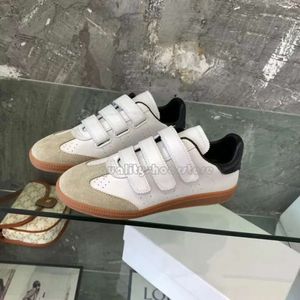 Isabel Paris Marant 스니커 디자이너 신발 브랜드 Ami 신발 Beth Grip-Strap Low-Top Beth 가죽 스니커 패션 디자이너 Isabel Mens 트레이너 크기 35-40 334