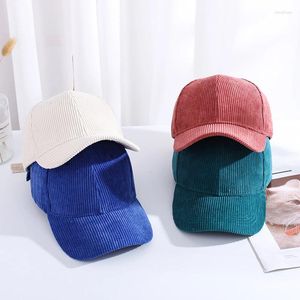 Ball Caps Cord Baseball Cap Herbst Mode Frauen Wilde Feste Hüte Vintage Casual Beanie Trendy Student Einstellbar