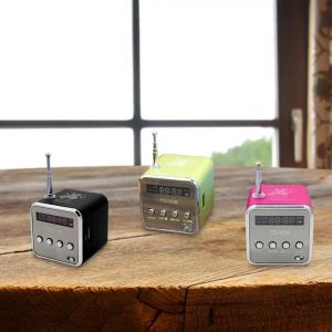 Radio Pocket Radio Rechargeable Radios Portable FM Digital MP3 Player LCD Display Compatible With 3.5mm Interface 2Inch Square 600mAh