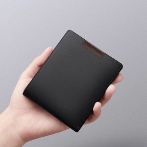 Purse William 100% Genuine Leather Men Wallets Top Quality Real Cowhide Wallets for Man Short Black Walet Men's Wallet