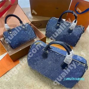 Abendtaschen Designer-Denim Vintage Umhängetasche Damen Handtasche Canvas Handtasche Kissentasche Bedruckte Brieftasche 2024