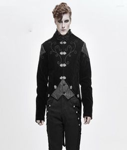 Men039s Trench Coats Mens Tailcoat Jacket Goth Steampunk Uniform Praty Outwear Coat Men39s Black Vintage Cosplay2886241