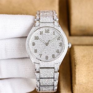 Handmade Diamond Womens Designer Watches Automatic Mechanical 324SC Movement Watch 36mm Stainless Strap Sapphire Waterproof Wristwatch Montre De Luxe