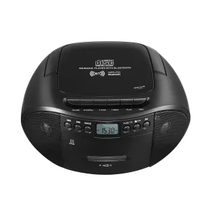 Oyuncu CD'si ve Casette Player Combox, CD çalar Bluetooth Boombox, AM/FM radyo, uzaktan kumanda ile stereo ses, bant kaydı