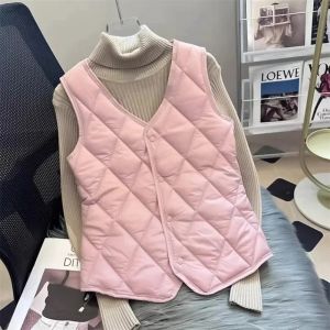 Weste Herumn Winter Joker Baumwollweste Jacke Frauen neuer dünner warmer ärmelloser Mantel schlanker Slim mit Weste mit weiblichen Tops