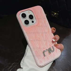 Mjuk sammetfodral för iPhone 15 Pro Max, 15 14 Plus 13 12 11 Pro Elegant Designer Telefonfodral Läder lyx utmärkt greppsocksocktät ultra smal täckning för kvinnliga män