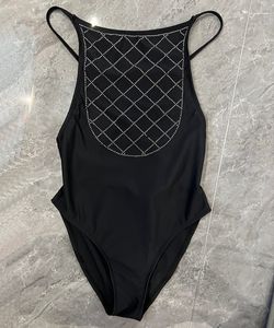 Diamonds Lüks Mayo Tasarımcı Tek Parça Mayolar Moda Monokini Seksi Bikini Set Kadın Marka Giyim Sırtsız Mayo Takımları Bodysuits 2024 Biquinis S-XL