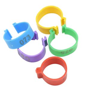 Carriers 5 Colors 25 mm Digital foot ring NO.001500 Poultry type Clip rings Farm equipment Chicken Identification ring 100 Pcs