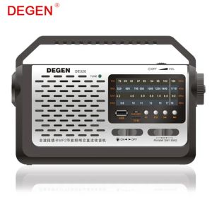 Плееры Degen De320 2in1 Портативный FM Коротковолновый Полнополосный Радио Mp3-плеер Usb Flash Disk Поддержка Tf Card Многодиапазонное Радио