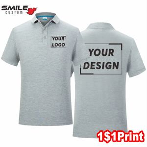 Summer 100% bawełniany lapel polo niestandardowy nadruk swobodny męski i damski krótkie koszulę haftową firmę projektową markę 240226
