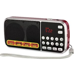 Radio Eonko L088AM Super Bass Dual Band AM/FM Radio King unterstützt TF USB Aux Taschenlampe wiederaufladbarer Akku mit einem 4 GB Micro SD