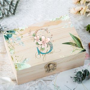 パーソナライズされた名前の木製の記念箱結婚式の花嫁介添人の提案ボックスジュエリーストレージオーガナイザーグレイズメイドのためのギフトボックス