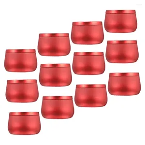 Garrafas de armazenamento 12 Pcs Barriga Jar Caixas Frisadas Artesanato Caixas de Metal Tin Plate Canisters Presente Redondo